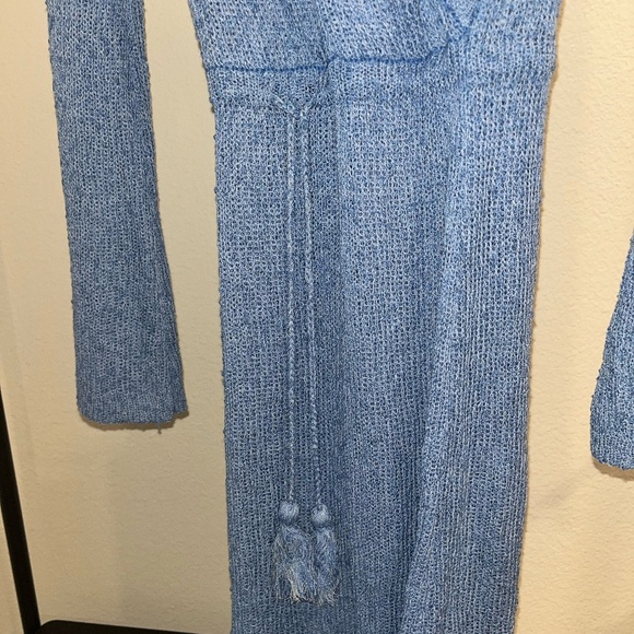 L*SPACE x REVOLVE | Bestseller Sheer Knit Topanga Dress in Cornflower | Size S - Picture 5 of 8